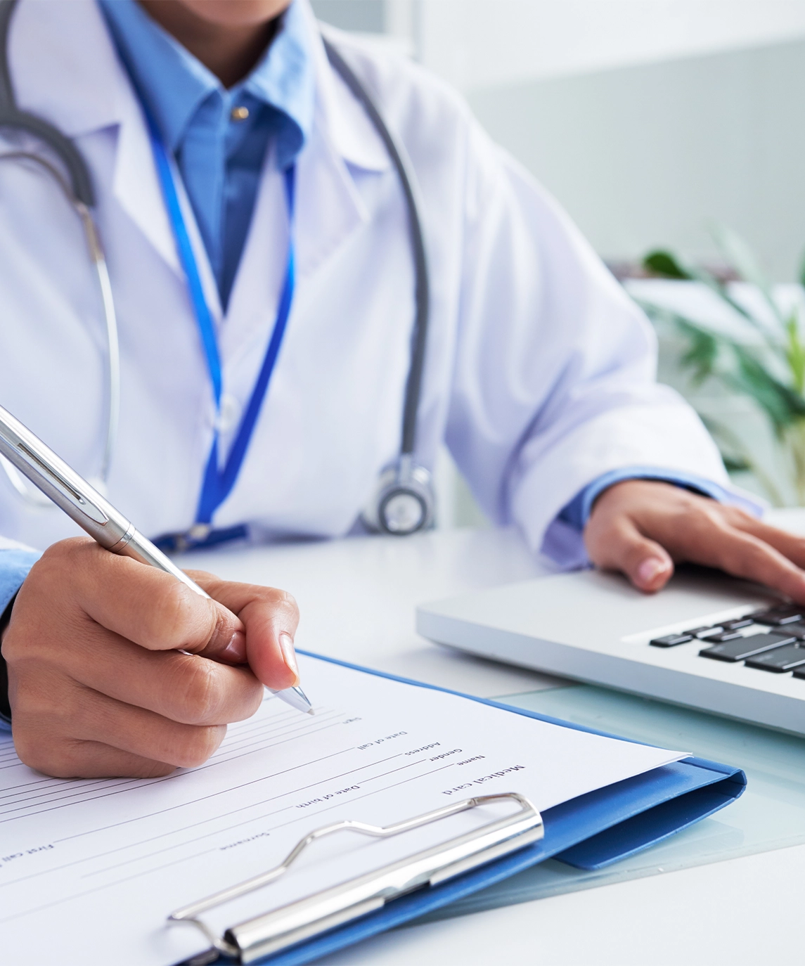Landing page design for a healthcare clinic